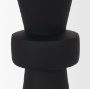 71153 - Odilia Large Smooth Matte Black Metal Geometric Pillar Candle Holder
