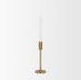 71156 - Chantria Small Solid Natural Brass Adjustable Taper Candle Holder