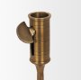 71156 - Chantria Small Solid Natural Brass Adjustable Taper Candle Holder