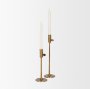 71156 - Chantria Small Solid Natural Brass Adjustable Taper Candle Holder
