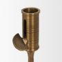 71157 - Chantria Large Solid Natural Brass Adjustable Taper Candle Holder