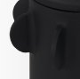 71160 - Deacon Small Matte Black Metal Canister with Sculptural Handles