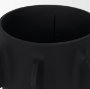 71160 - Deacon Small Matte Black Metal Canister with Sculptural Handles