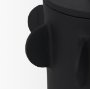 71161 - Deacon Large Matte Black Metal Canister with Sculptural Handles