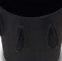 71161 - Deacon Large Matte Black Metal Canister with Sculptural Handles