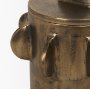71162 - Deacon Small Antiqued Gold Metal Canister with Sculptural Handles
