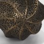 71164 - Imani Small Sculptural Textured Antiqued Gold Metal Decorative Orb Object