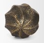 71165 - Imani Large Sculptural Textured Antiqued Gold Metal Decorative Orb Object