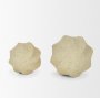 71167 - Imani Large Sculptural Textured Beige Metal Decorative Orb Object