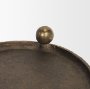 71172 - Jianna Large Oval Textured Antiqued Gold Metal Tray with Handles