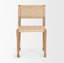 71180 - Brinley Woven Paper Rope w/ Brown Wood Frame Dining Chair