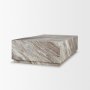 71190 - Matteo Solid Pink Marble Rectangular Coffee Table