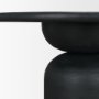 71219-AB - Atlas 42" Black Wood Stacked Pedestal Base Round Dining Table 
