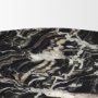 71221-AB - Marilyn 48" Black Forest Marble Black Wood Pedestal Round Dining Table