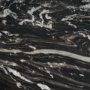 71221-AB - Marilyn 48" Black Forest Marble Black Wood Pedestal Round Dining Table