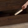 71229 - Belford 94" Dark Brown Oak Wood Media Console