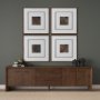 15902 - Patterned Silence III by Mercana Studio Hand Embelished Framed Artwork Matted under Glass