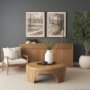 71178 - Danni Beige Fabric Beech Wood Framed Accent Lounge Chair