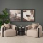 71185 - Rashama Dark Brown Wood Stacked Geometric Round Accent Table