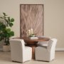 71217-AB - Atlas 60"  Warm Mid-Brown Wood Stacked Pedestal Base Round Dining Table 