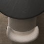 71219-AB - Atlas 42" Black Wood Stacked Pedestal Base Round Dining Table 