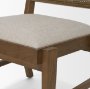 71243 - Reid Framed Brown Cane Cream Fabric Dining Chair