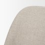 71246 - Abbie Curved Back Oatmeal Fabric Armless Dining Chair