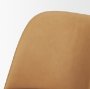 71248 - Abbie Slope Curved Back Tan Leather Dining Side Chair