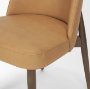 71248 - Abbie Slope Curved Back Tan Leather Dining Side Chair