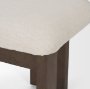 71249 - Soho Curved Open Back Cream Chenille Tripod Frame Dining Chair