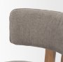 71250 - Soho Curved Open Back Gray Chenille Tripod Frame Dining Side Chair