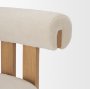 71259 - Tribeca Curve Open Back Cream Chenille Tripod Frame Dining Chair