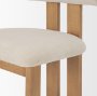 71259 - Tribeca Curve Open Back Cream Chenille Tripod Frame Dining Chair
