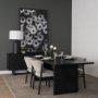 71144 - Grier 84" Black Wood w/ Black Cane Dining Table