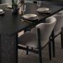 71144 - Grier 84" Black Wood w/ Black Cane Dining Table
