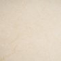 71216-AB - Marbrello 60" Botticino Marble Top Light Brown Fluted Wood Round Dining Table
