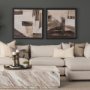 15910 - Quiet Constructs II by Mercana Studio Hand Embelished Textured Framed Artwork Matted