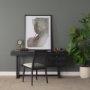 71145 - Grier  60" Black Solid Wood W/ Black Cane Office Desk