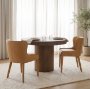71253 - Nolan Slope Tan Leather Dining Chair