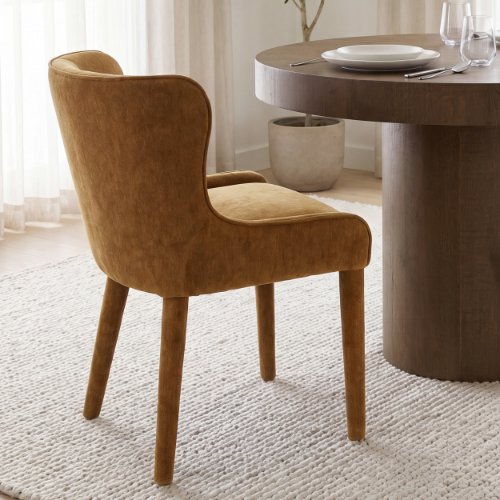 71254 - Nolan Slope Rust Chenille Dining Chair