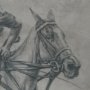 13618 - Polo Player II by Mercana Studio a Hand Embellished Textured Framed Art Print Matted under Glass