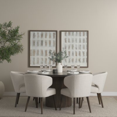 69873-6A - Terra Fluted Dining Table - 6 Niles Chairs