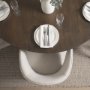 69873-AB - Terra 60L x 60W x 30H Dark Brown Wood Round Fluted Dining Table