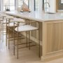 68562V - Parker Cream Fabric Seat Gold Metal Counter Stool