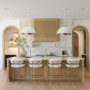 68562V - Parker Cream Fabric Seat Gold Metal Counter Stool