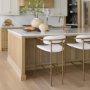 68562V - Parker Cream Fabric Seat Gold Metal Counter Stool