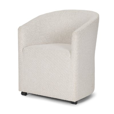 71271 - Sondra Cream Performance Fabric Upholstered Club Dining Chair
