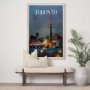 13802 - Toronto Go Canada (XL) by Mercana Studio a Hand Embellished Decograph Framed Art Print under Glass