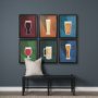 14914 - Beer Poster Sour by Mercana Studio a Hand Embellished Textured Framed Art Print