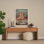 13585 - Arizona Go USA (L) by Mercana Studio a Hand Embellished Decograph Framed Art Print